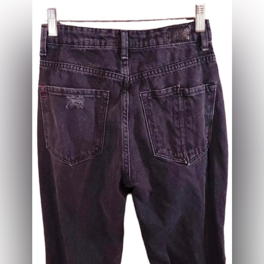 BDG Urban Outfitters Wilco Distressed Black Cropped Flare Jeans Women's 28 - Picture 7 of 13